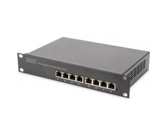 Digitus 10" Network Set, 6U cabinet, shelf, PDU, 8-port switch, CAT 6 patch panel, Grey Digitus 	DN-10-SET-1