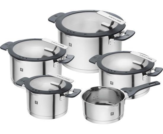 Katlu komplekts ZWILLING SIMPLIFY 66870-005-0 Pots set Stainless steel 5 pcs. Silver Black
