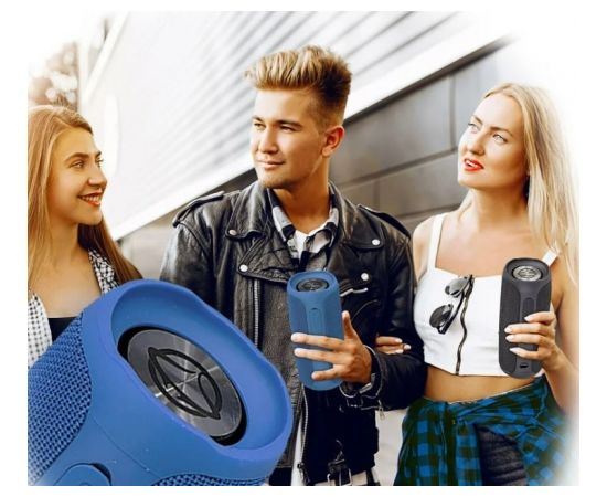 Portable Bluetooth speaker Manta SPK130GOBL, blue