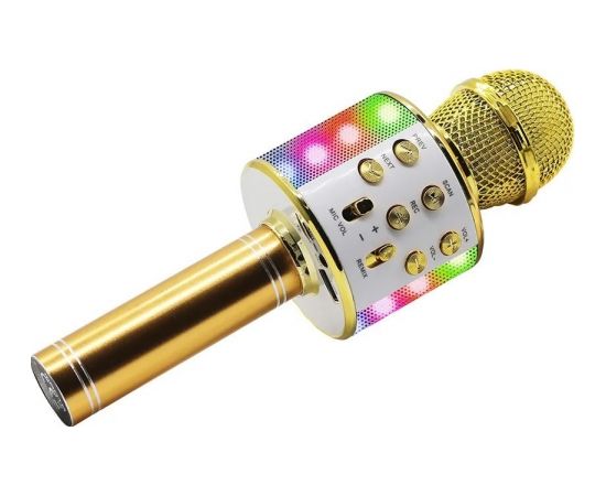 Karaoke microphone with speaker Manta MIC21PKL, gold