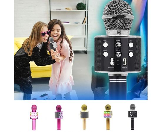 Karaoke microphone with speaker Manta MIC21PKL, gold