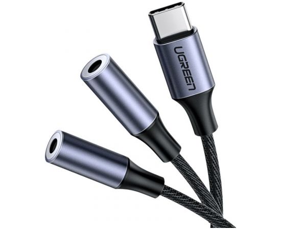 Ugreen 30732 USB-C Aux Vada Adapteris uz 2x 3.5mm Ligzda (Audio & Mikrofons) 20cm