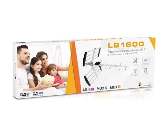 Libox Antena kierunkowa 16-el. pasywna DVB-T Z FILTREM LTE LB1600 television antenna Outdoor 18 dB
