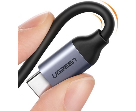 Ugreen audio adapter USB Type C (male) - USB Type C PD QC (female) + 3.5mm mini jack (female) gray (CM231)