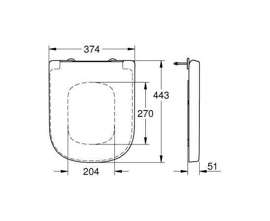 Grohe poda sēdriņķis ar vāku EuroCeramic, QR/SC, balts Podi uz grīdas