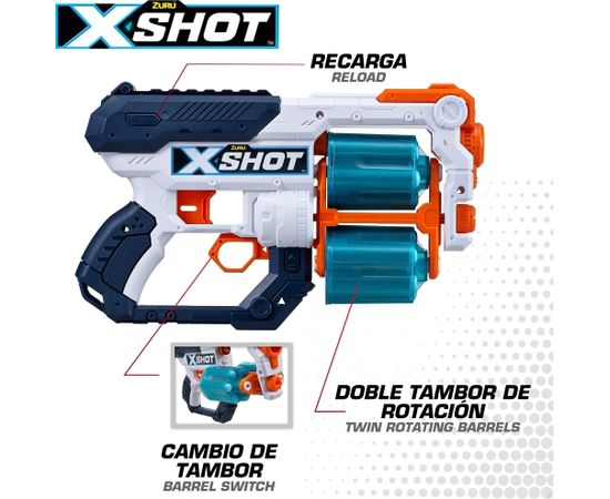 Пистолет с 16 порол. пулями, дальность до 27 метра X-Shot ZURU 8 g+ CB46876