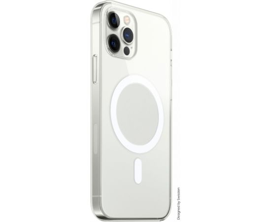 Swissten Clear Jelly MagStick Back Case 1 mm Aizmugurējais Silikona Apvalks Priekš Apple iPhone 13 Mini Caurspīdīgs