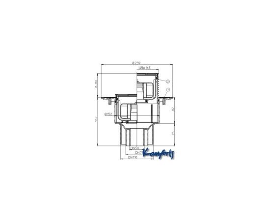 HL traps DN50/75/110 vert. Primus, reste 138x138mm