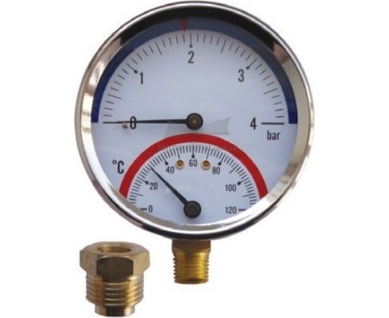 Afriso termomanometrs 63, ½’, 120°C/4 bar #
