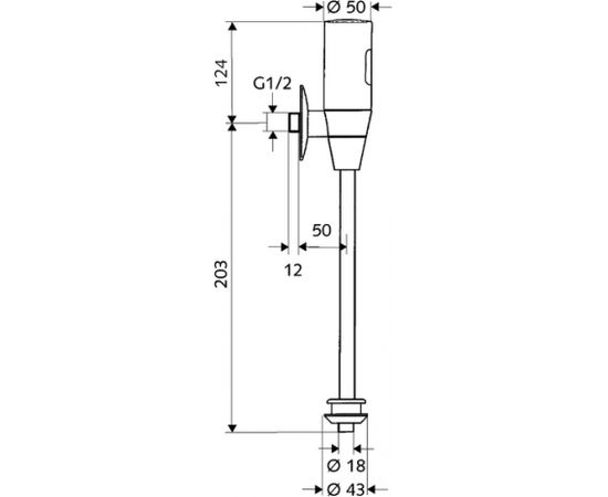 pisuāra dozators Schelltronic, infra-red, 9V, hroms