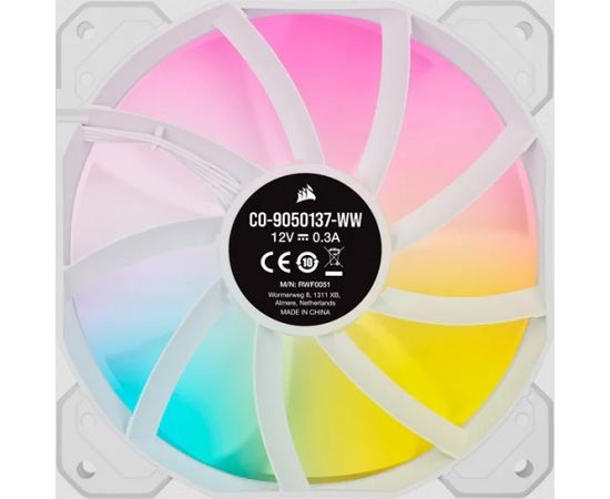 Corsair SP120 RGB ELITE Computer case Fan 12 cm White 3 pc(s) Korpusu dzesēšana