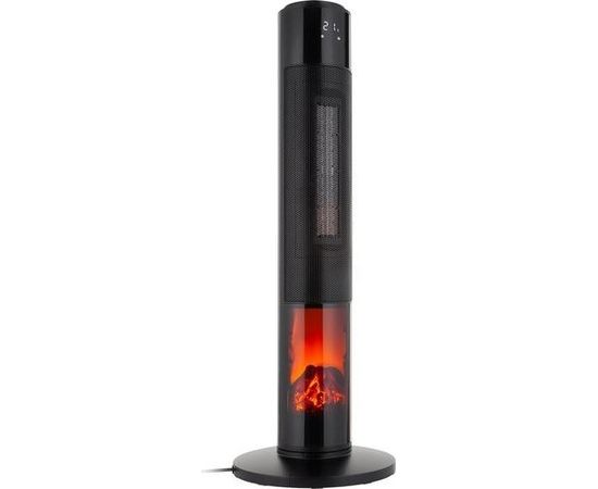 Teesa Column fan heater PTC1KW/2KW with fireplace imitation
