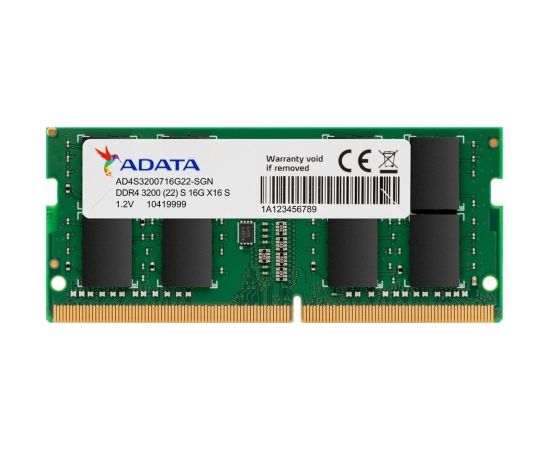 ADATA AD4S32008G22-SGN memory module 8 GB 1 x 8 GB DDR4 3200 MHz