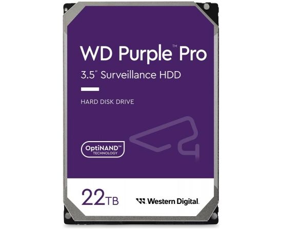 Western Digital HDD SATA 22TB 6GB/S 512MB/PURPLE WD221PURP WDC