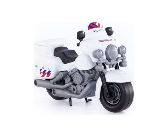 Policijas rotaļu motocikls, balts