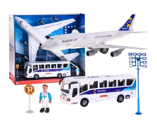 Lidmašīna un lidostas autobuss