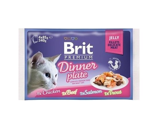 BRIT Premium Cat Jelly Fillet dinner plate - wet cat food - 4x85g