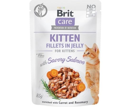 BRIT Care Fillets in Jelly salmon fillets - wet kitten food - 85 g