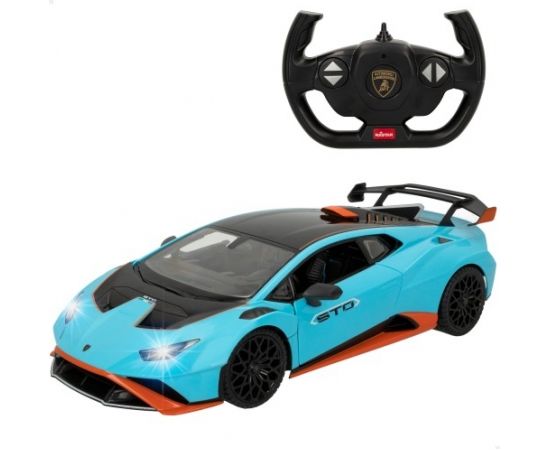 Rastar Радиоуправляемая машина LAMBORGHINI HURACAN STO (blue) 1:14 6 напр., фары, двери, капот батарейки, 6+ CB46978