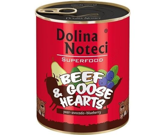 Dolina Noteci Superfood with beef and goose heart - wet dog food - 800g