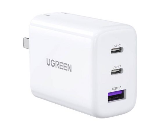 Wall charger UGREEN CD275, 2x USB-C, 1x USB, 65W (white)