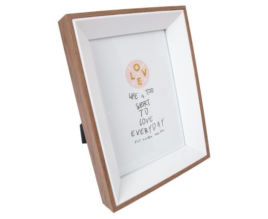 Photo frame DECOR, 20x25cm, white/wood