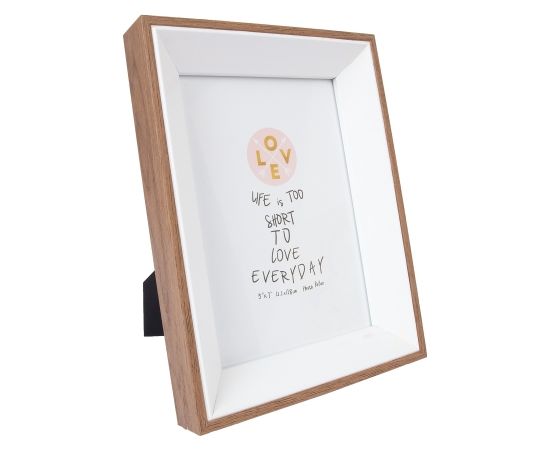 Photo frame DECOR, 15x20cm, white/wood