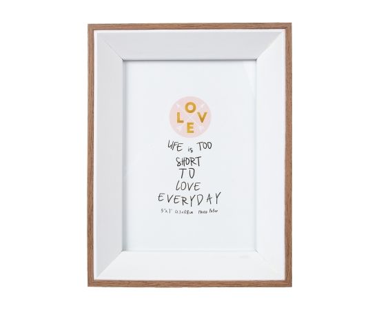 Photo frame DECOR, 10x15cm, white/wood