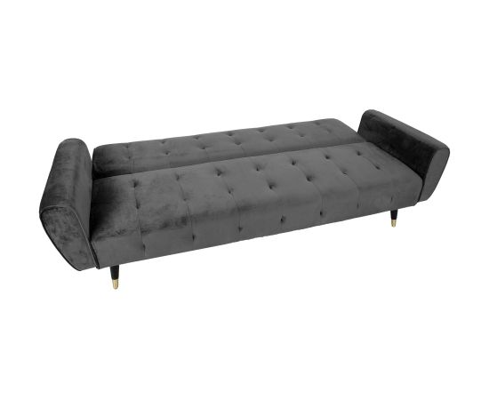 Dīvāns gulta FALUN 214x83xH82cm, pelēks samts