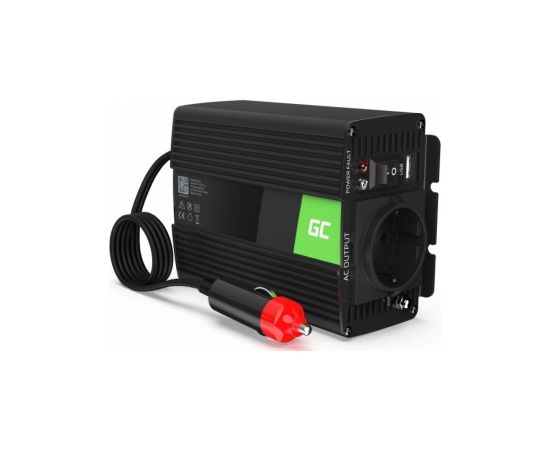 Strāvas pārveidotājs Green Cell 12V to 230V 150W/300W Pure Sine Wave