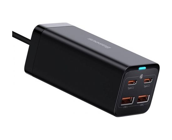 Baseus GaN3 Pro 2xUSB-C + 2xUSB wall charger, 100W (black)