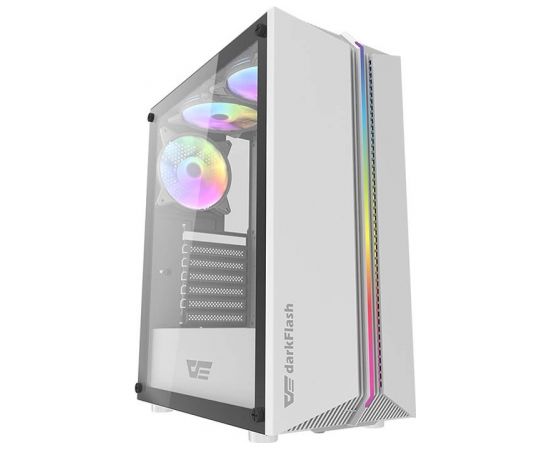 Darkflash DK151 computer case LED with 3 fans (white)