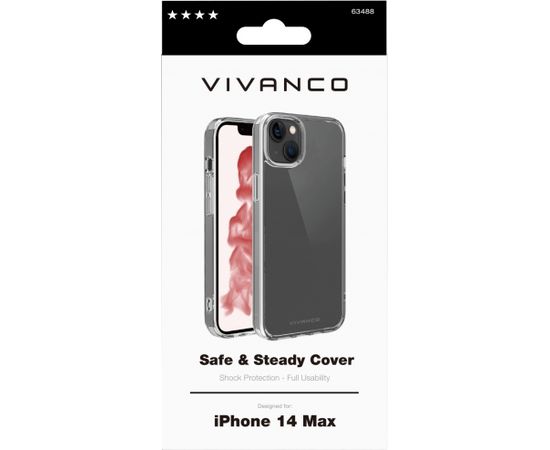 Vivanco case Safe&Steady Anti Shock Apple iPhone 14 Plus, transparent (63488)