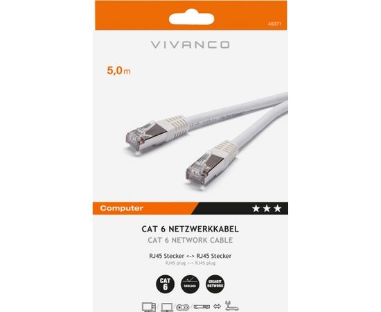 Vivanco network cable CAT 6  5m (45371)