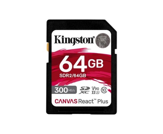 Kingston Canvas React Plus SDXC 64GB Class 10 UHS-II/U3 V90