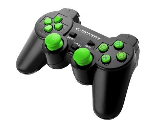 Esperanza EGG107G Gaming Controller Gamepad PC,Playstation 3 Analogue / Digital USB 2.0 Black/Green