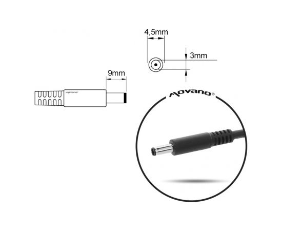 notebook charger mitsu 19.5v 3.34a (4.5x3.0 pin) - dell