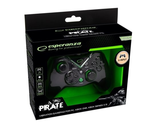 Esperanza EGG114K Game Controller Gamepad PC/XBOX ONE/XBOX SERIES X/S USB 2.0 Black