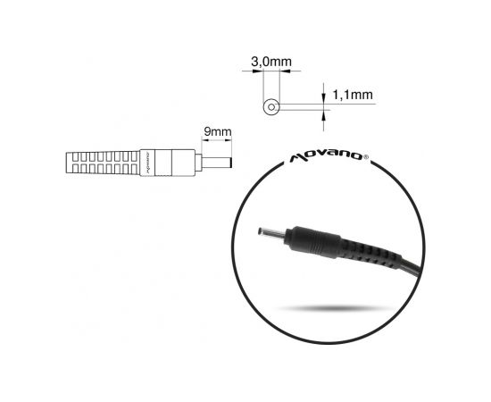 notebook charger mitsu 19v 2.37a (3.0x1.1) - asus, acer