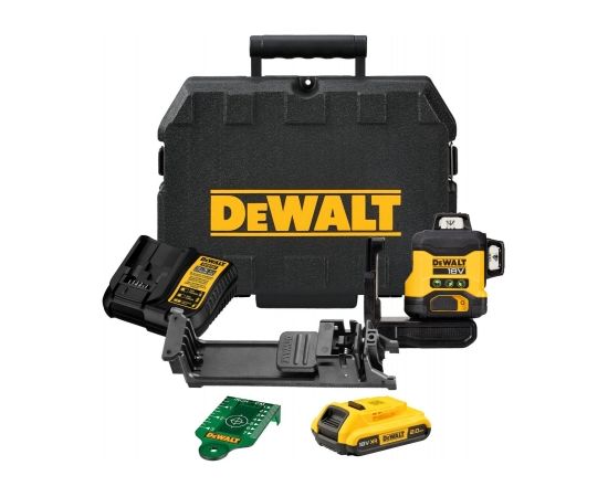 DEWALT DCLE34031D1-QW  Krustlīniju lāzera līmeņrādis 18V (1x2.0Ah) zaļas līnijas