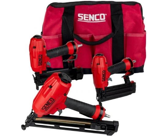 SENCO Trīs instrumentu Black Label Finish naglotāju un skavotāju komplekts, ar somu 10S2001N  Kods: 10S2001N Skavotāji