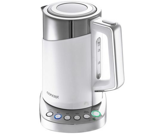 Concept RK3170 Tējkanna 1.7 L 2200 W Stainless steel, White