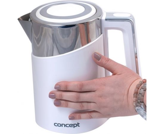 Concept RK3170 Tējkanna 1.7 L 2200 W Stainless steel, White