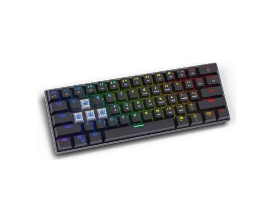 SAVIO Mechanical Keyboard BLACKOUT Blue (Outemu Blue), black