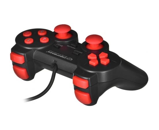Esperanza EGG102R Gaming Controller Black, Red USB 2.0 Gamepad Analogue / Digital PC