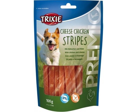 TRIXIE Premio Stripes Cheese Chicken Stripes- Dog treat - 100g
