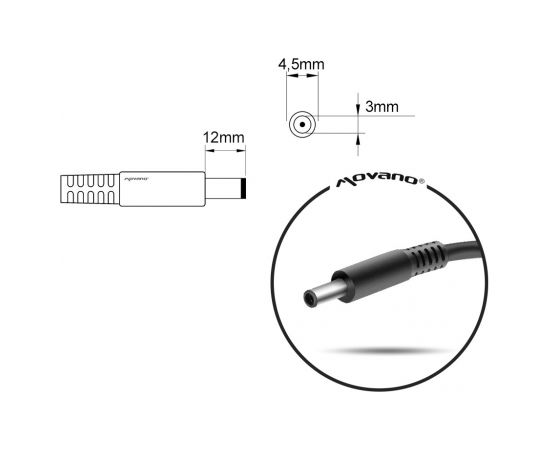 notebook charger mitsu 19.5v 4.62a (4.5x3.0 pin) - dell