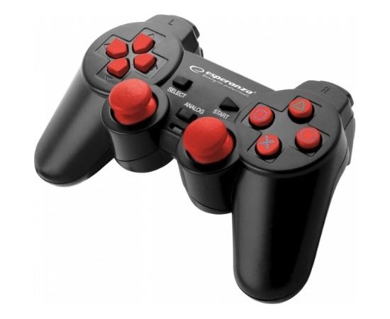 Esperanza EGG106R Gaming Controller Gamepad PC,Playstation 2,Playstation 3 Analogue / Digital USB 2.0 Black,Red