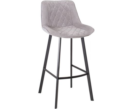Bāra krēsls NAOMI 43x50.5xH75/100cm melns/pelēks