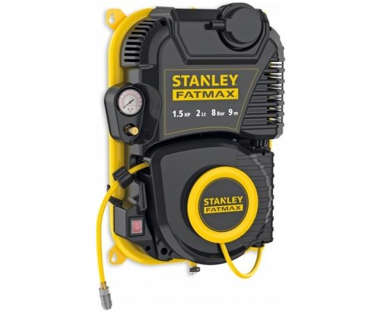 Stanley Bezeļļas kompresors montāžai pie sienas FATMAX 1.5Zs, 8Bar, 2L, 160ltr./min., 8215410STF585